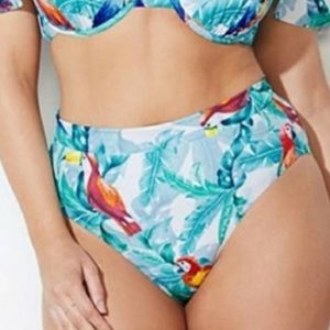 Gabifresh Swimsuits For All Tropical Toucan High Waist Swim Bottoms size 14 NWOT